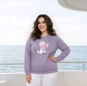 🆕️🎀 DISNEY ARISTOCATS MARIE COZY FLEECE SWEATSHIRT - PLUS SIZES🎀